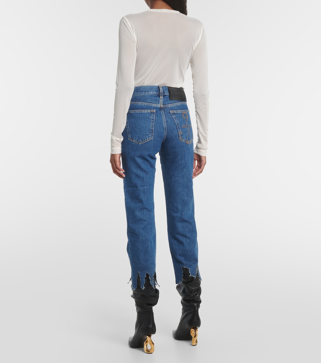Distressed cropped jeans | JW Anderson
