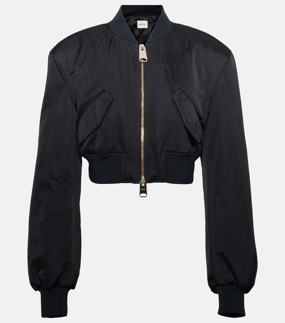 Reggie oversized satin bomber jacket | Khaite