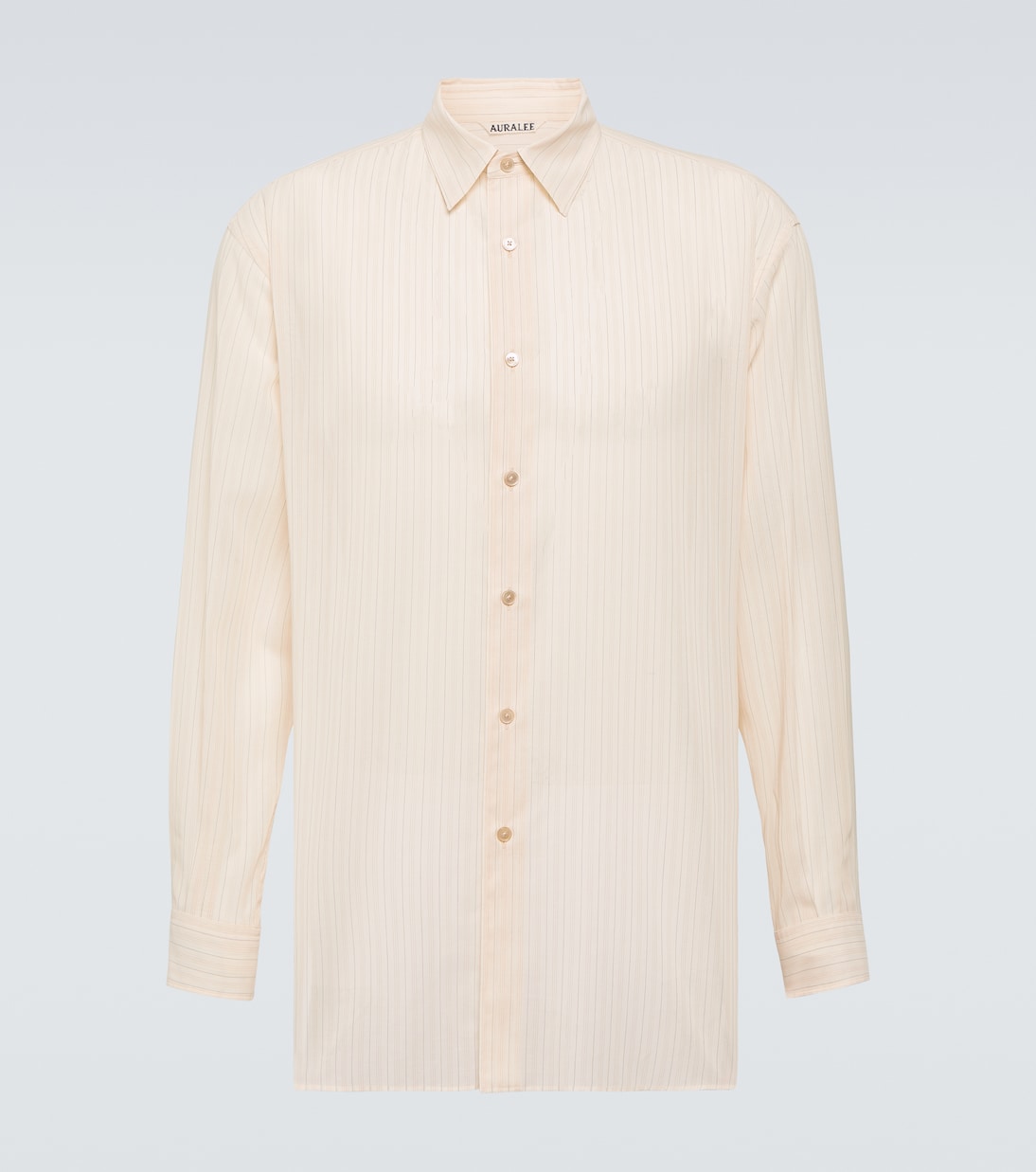 Chemise Oxford rayée en coton | Auralee