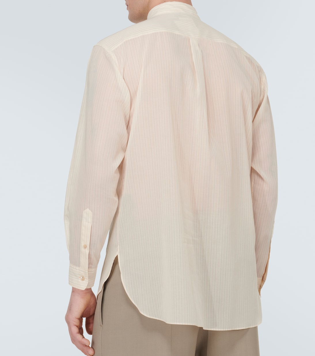 Chemise Oxford rayée en coton | Auralee