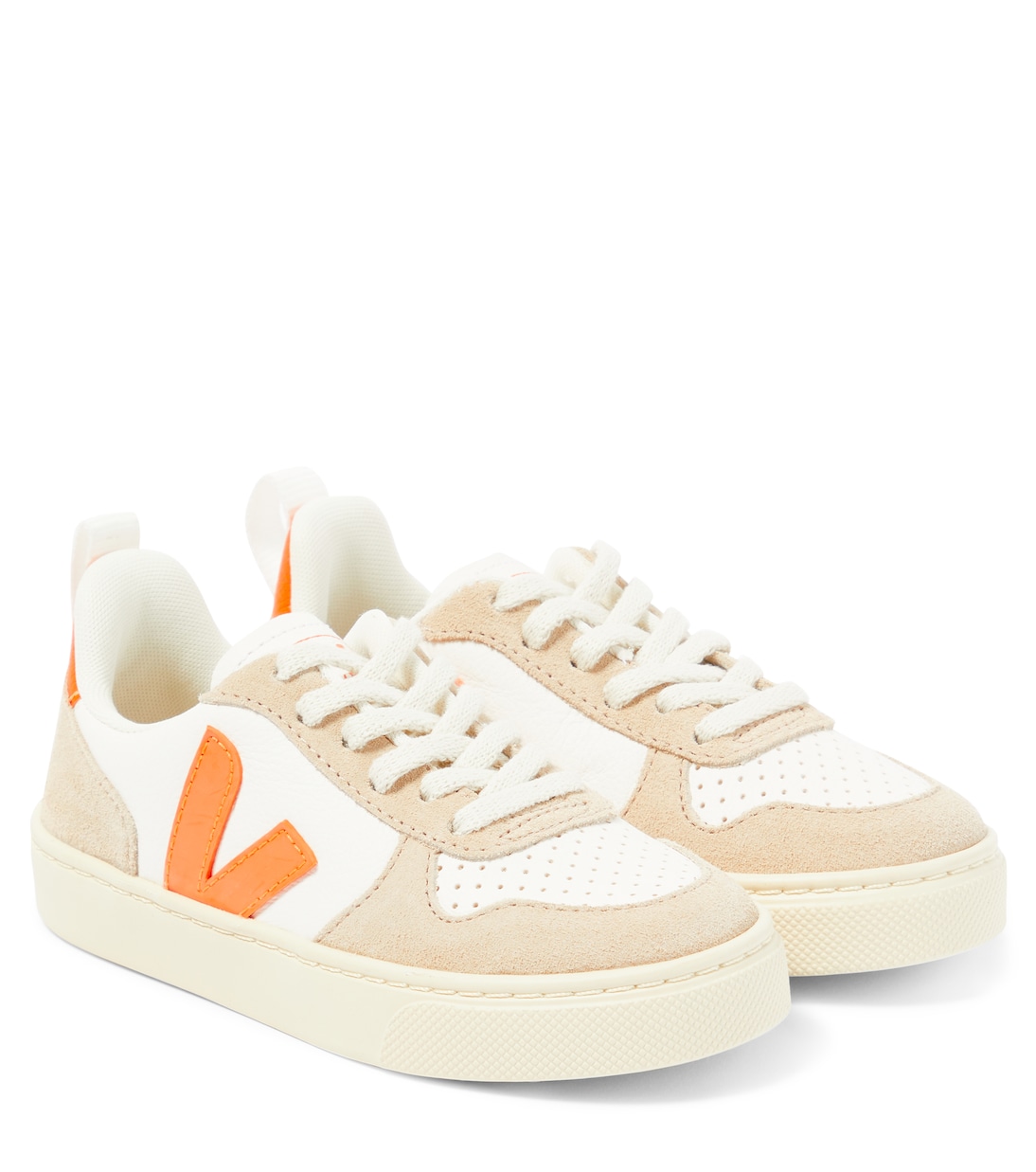 Baskets V-10 en cuir et daim | Veja Kids