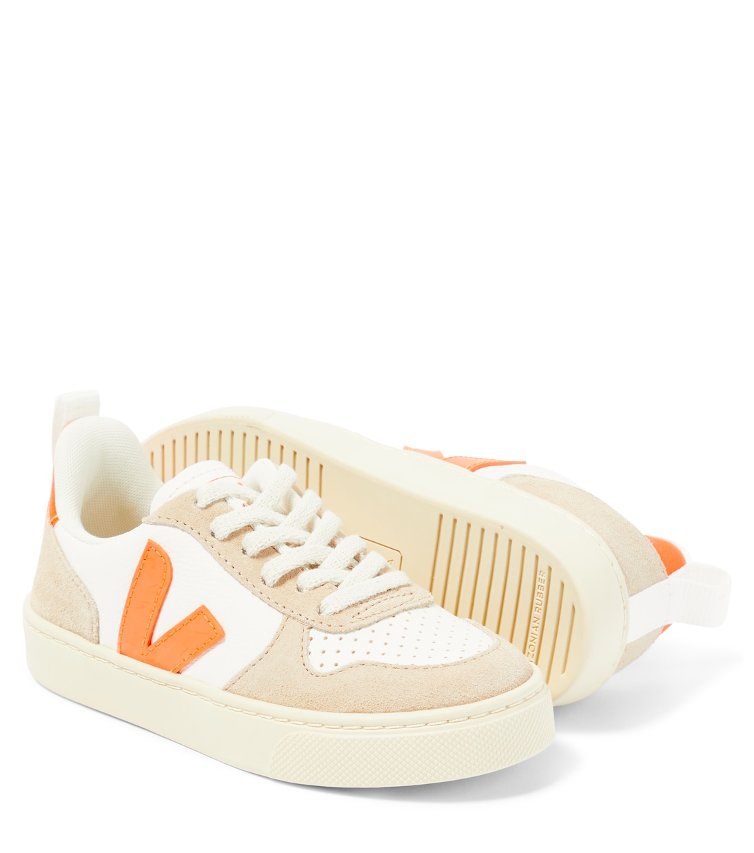 Baskets V-10 en cuir et daim | Veja Kids