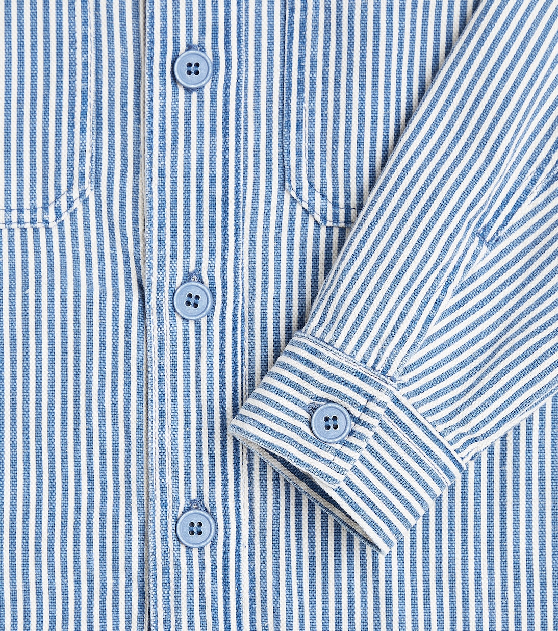 Giacca camicia in cotone e lino a righe | Il Gufo