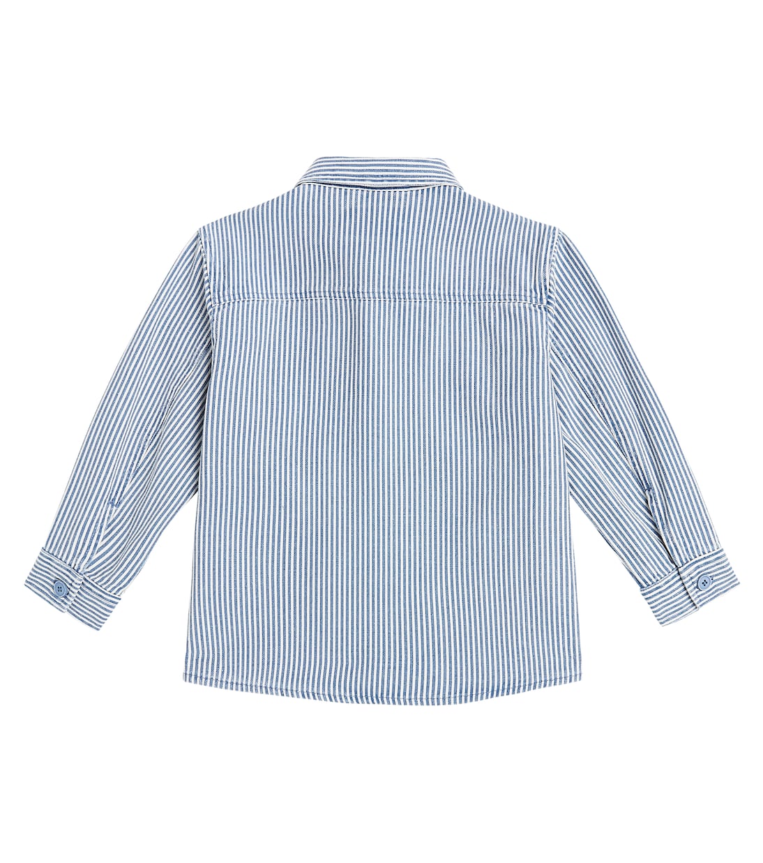 Giacca camicia in cotone e lino a righe | Il Gufo