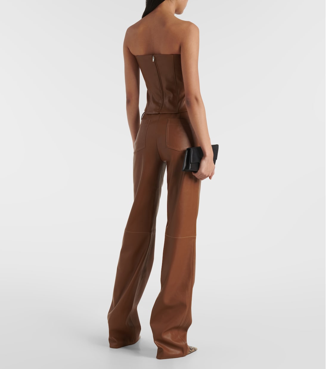 Pantaloni Cida in similpelle a vita bassa | Aya Muse