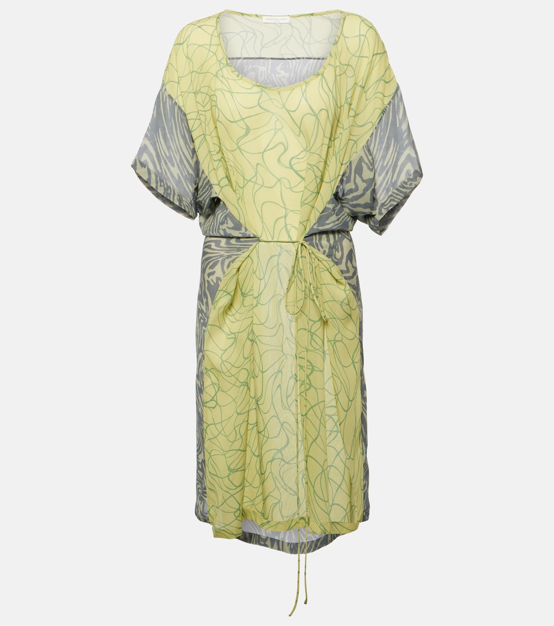 Miniabito in georgette con stampa | Dries Van Noten
