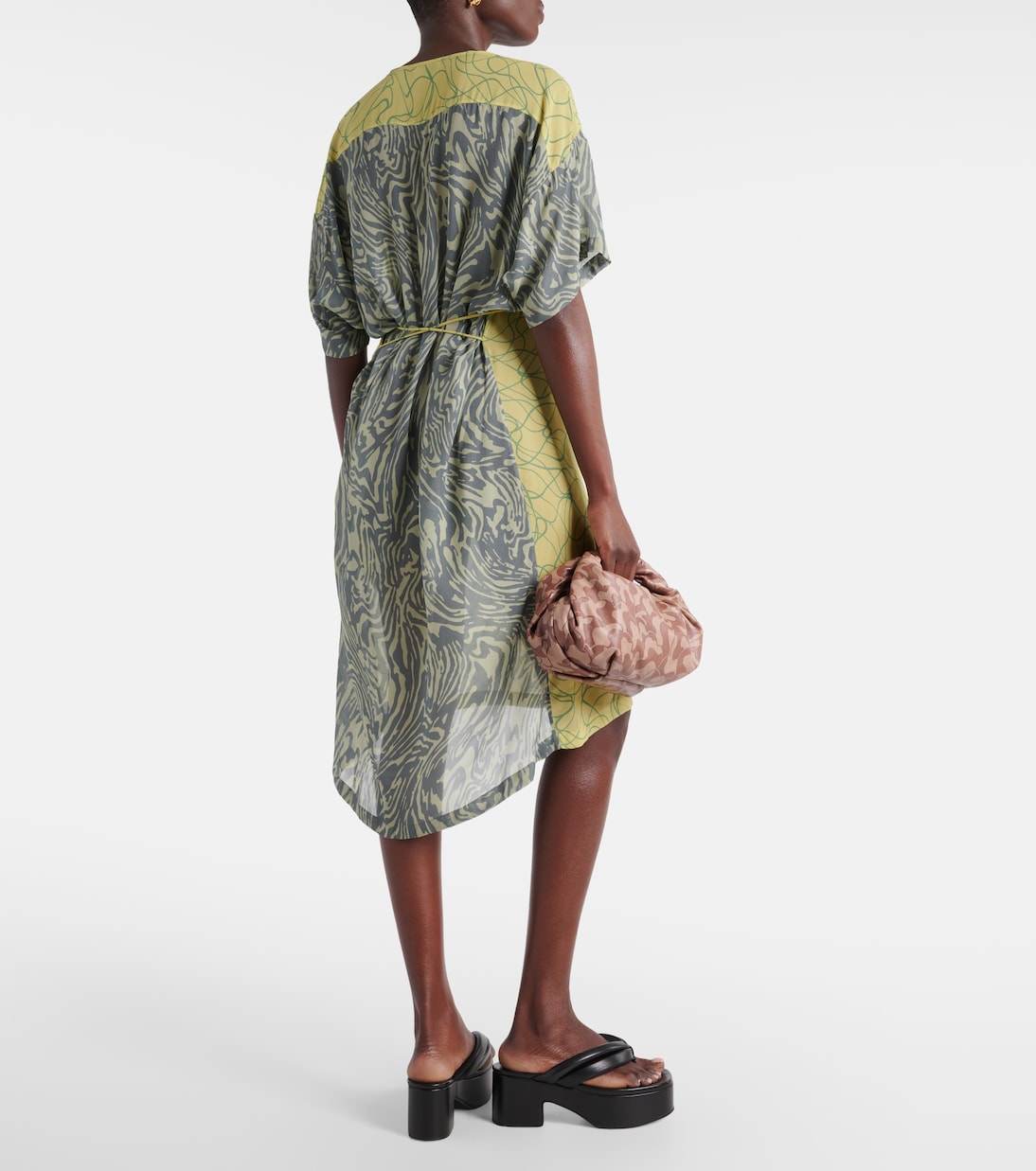 Miniabito in georgette con stampa | Dries Van Noten