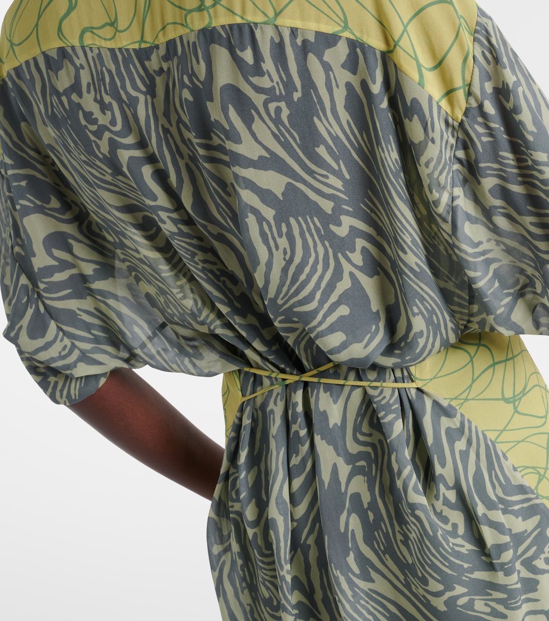 Miniabito in georgette con stampa | Dries Van Noten