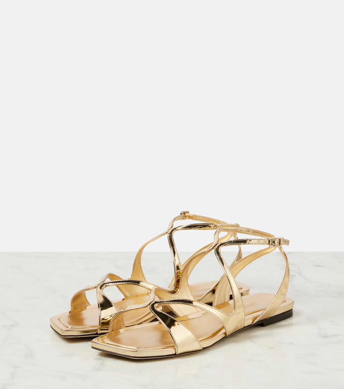Sandales Ayla en cuir métallisé | Jimmy Choo