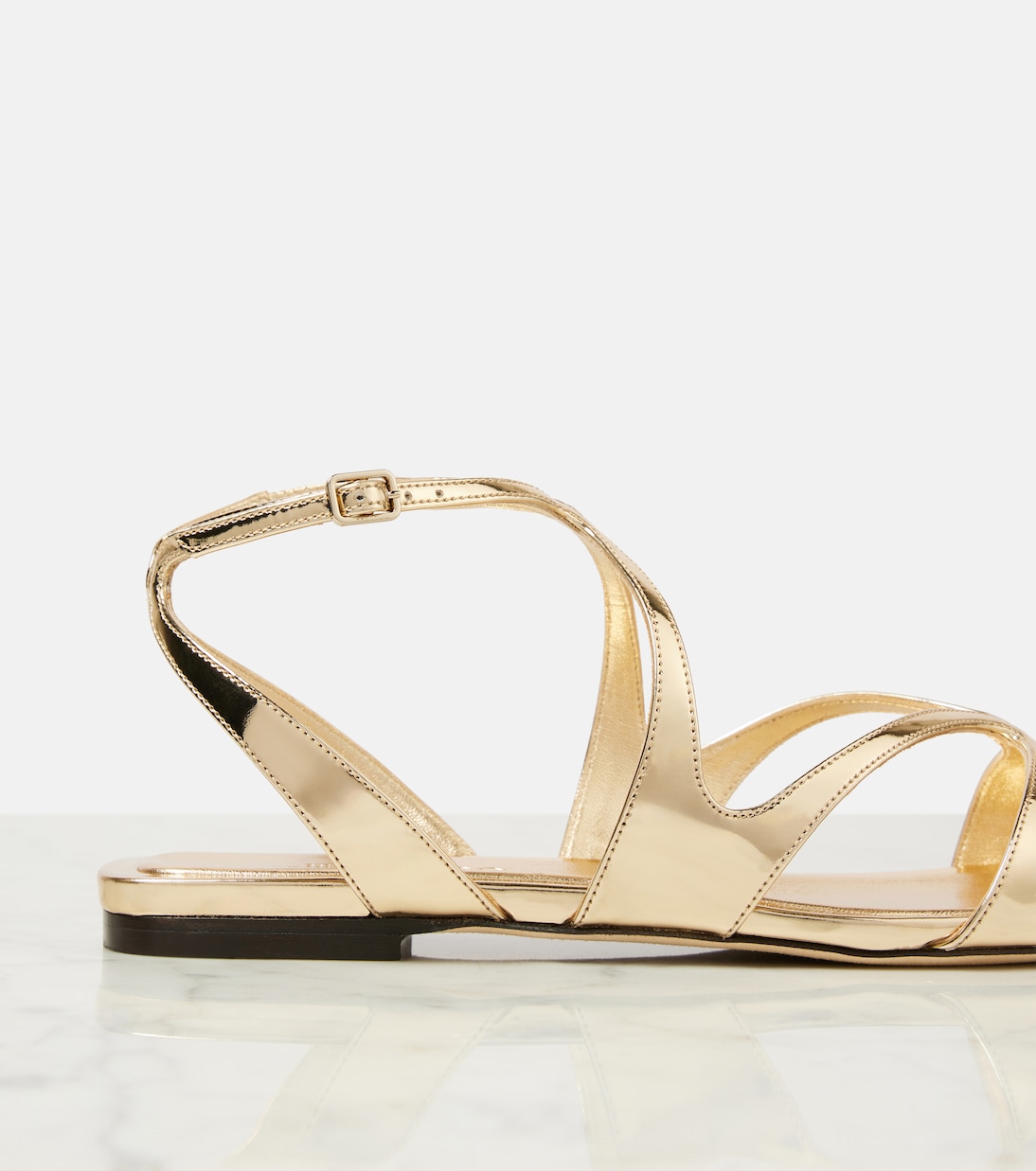 Sandales Ayla en cuir métallisé | Jimmy Choo