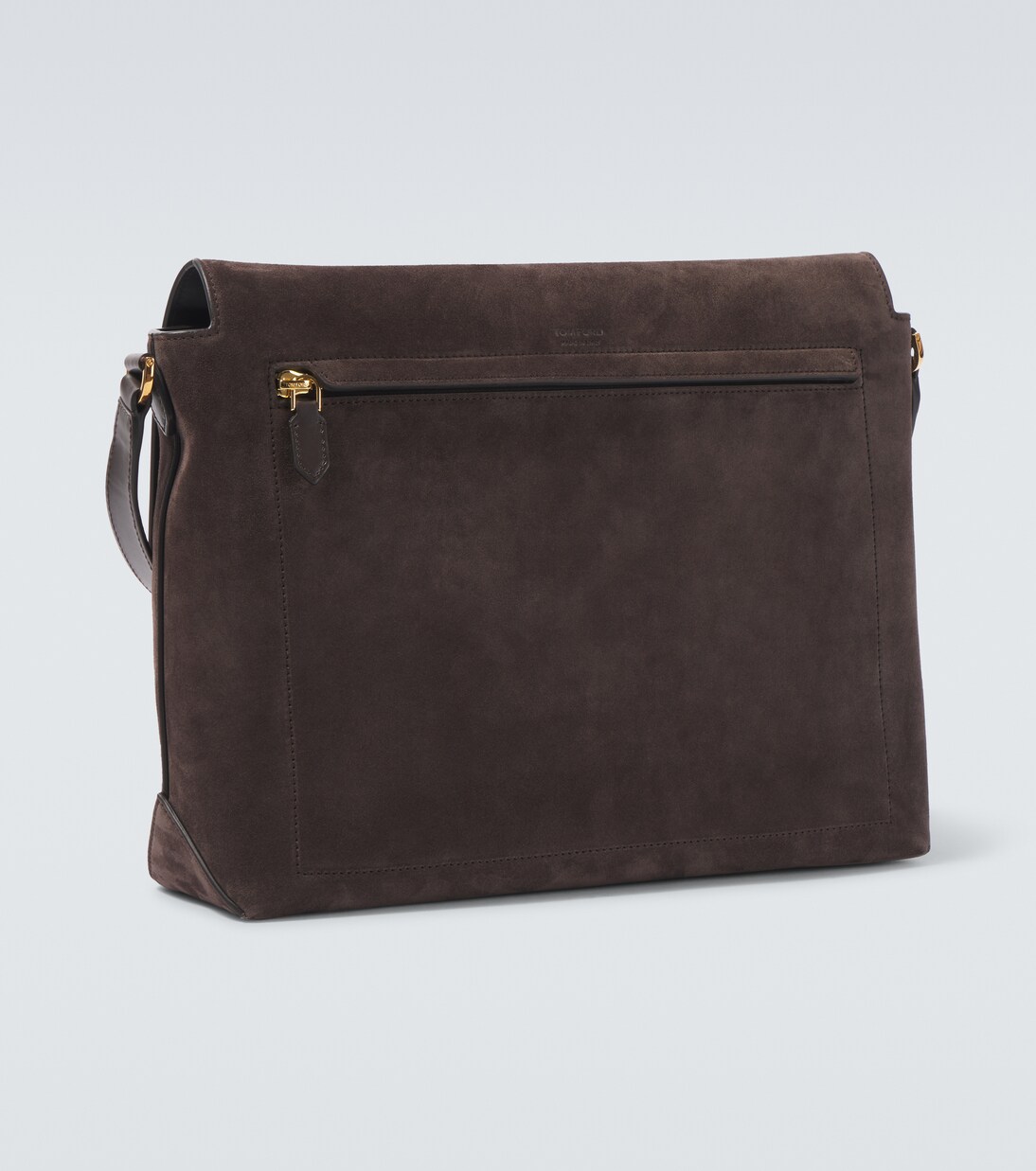 Medium suede messenger bag in brown Tom Ford Mytheresa