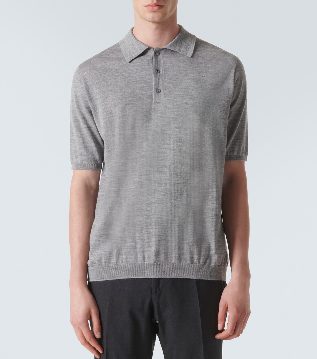 Wool, silk, and cashmere polo shirt | Lardini