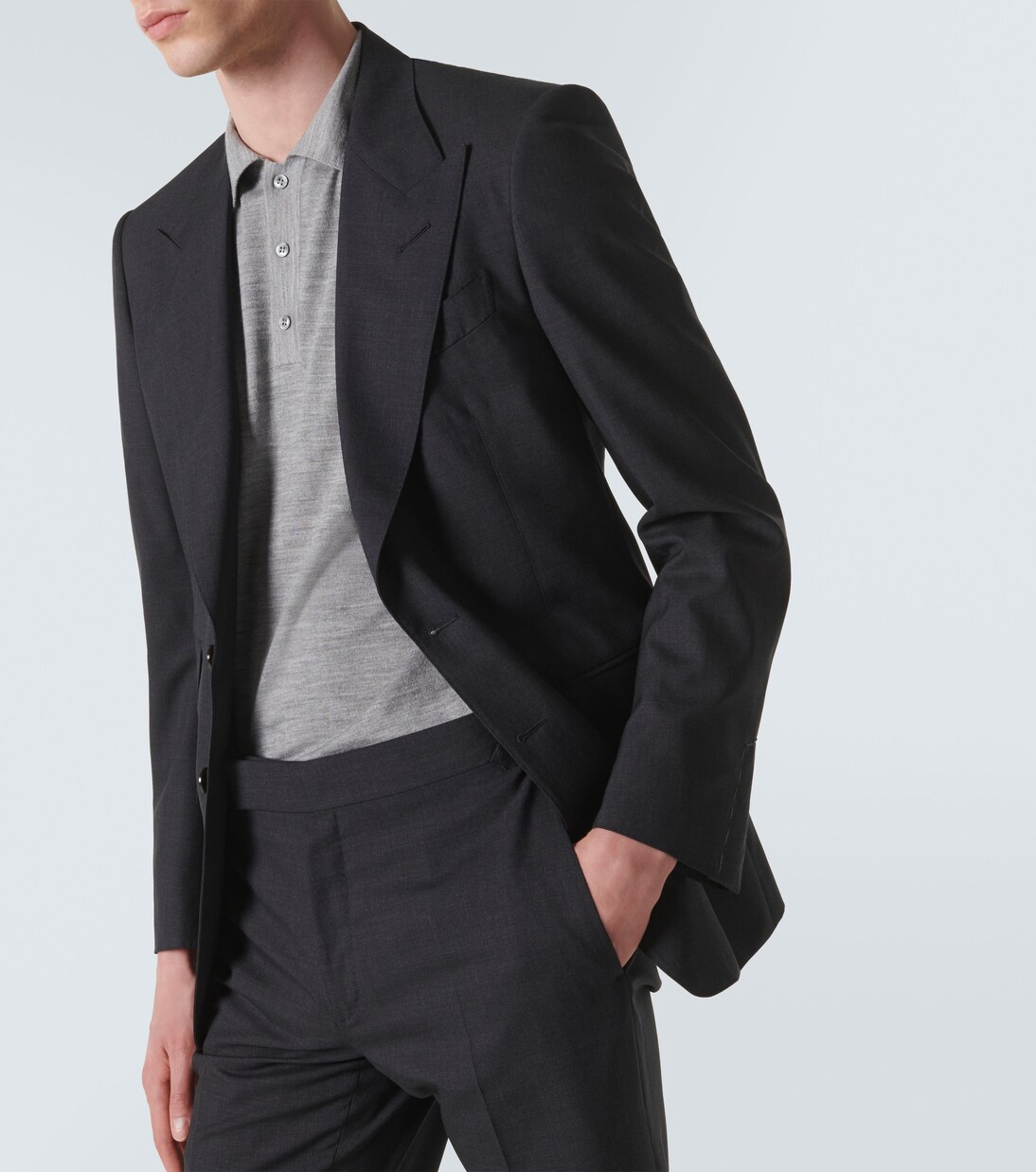 Wool, silk, and cashmere polo shirt | Lardini