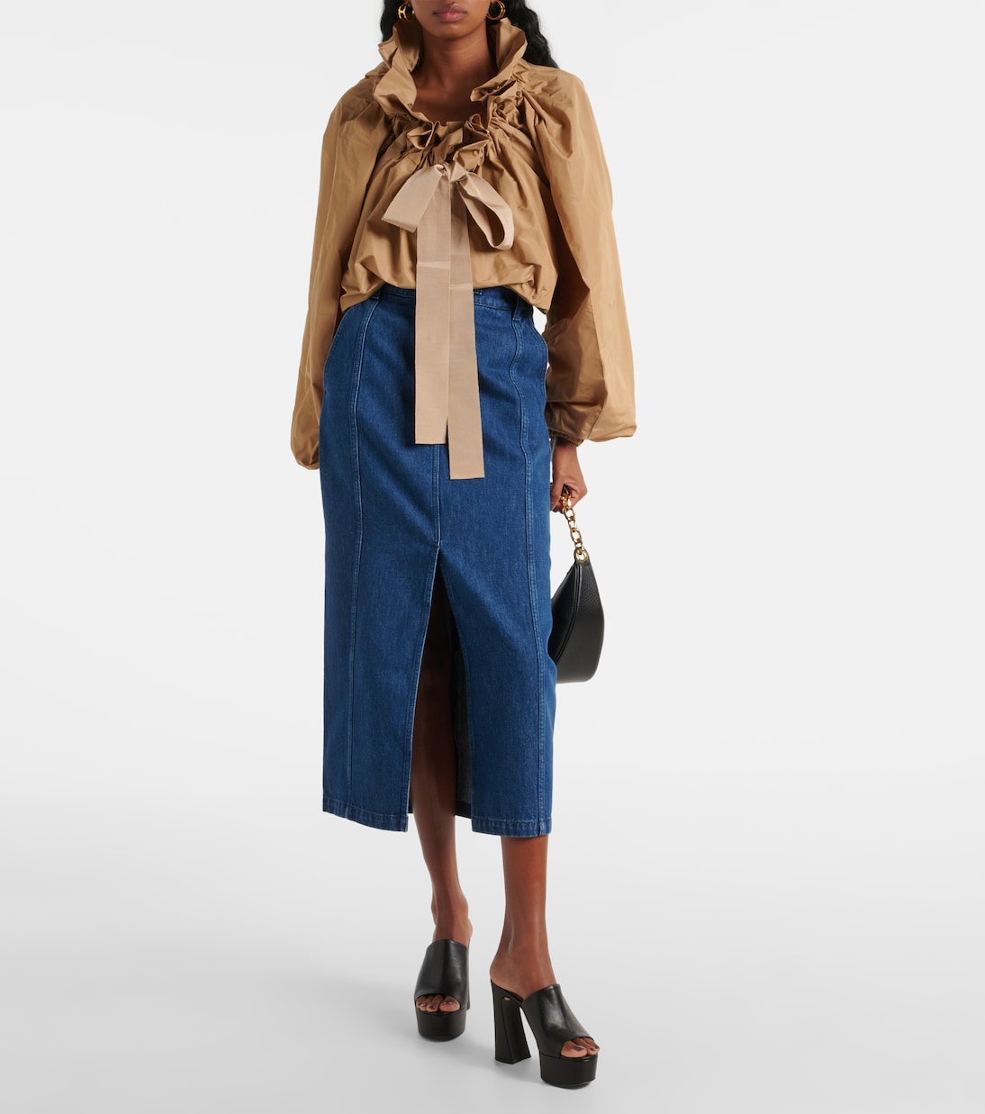 Falda larga de denim | Patou