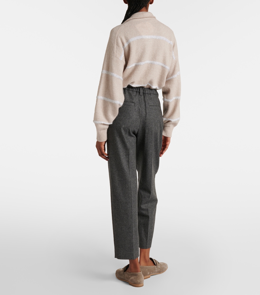 Wool and cashmere straight pants | Brunello Cucinelli