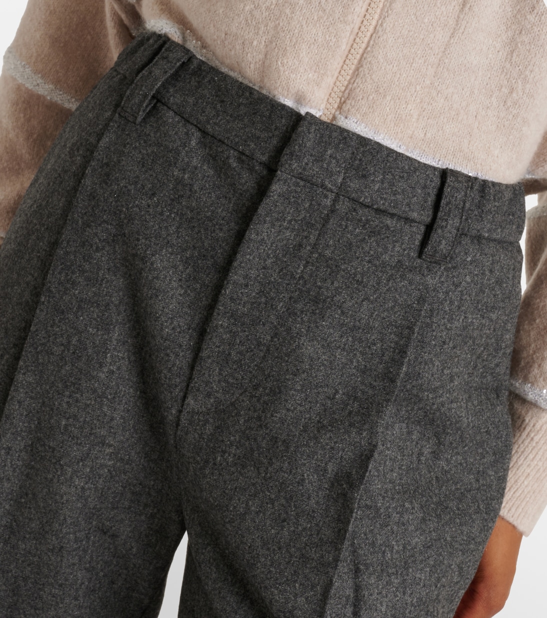 Wool and cashmere straight pants | Brunello Cucinelli