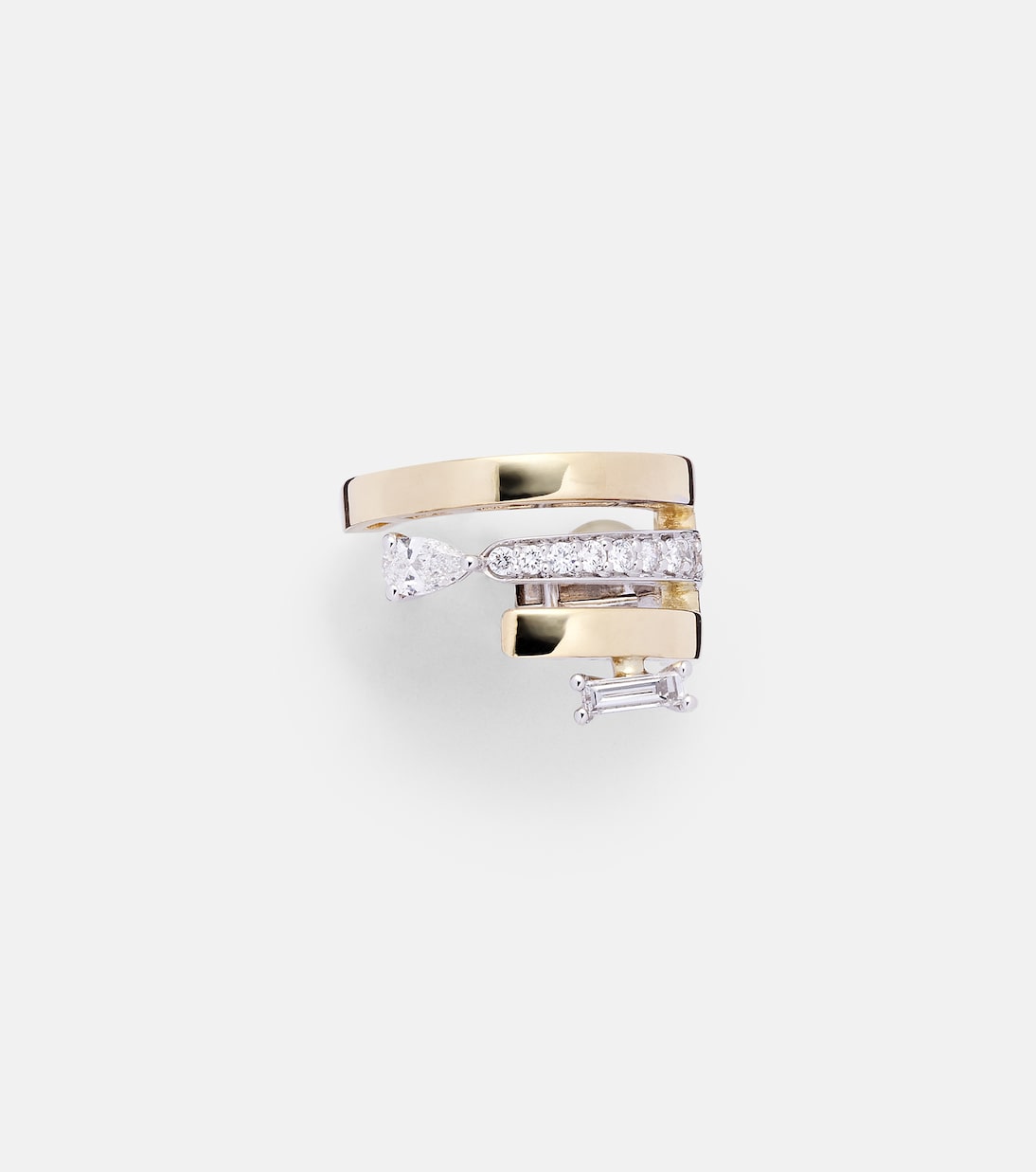 Boucle d'oreille unique Whisper Ear en or 18 ct et diamants | Yeprem