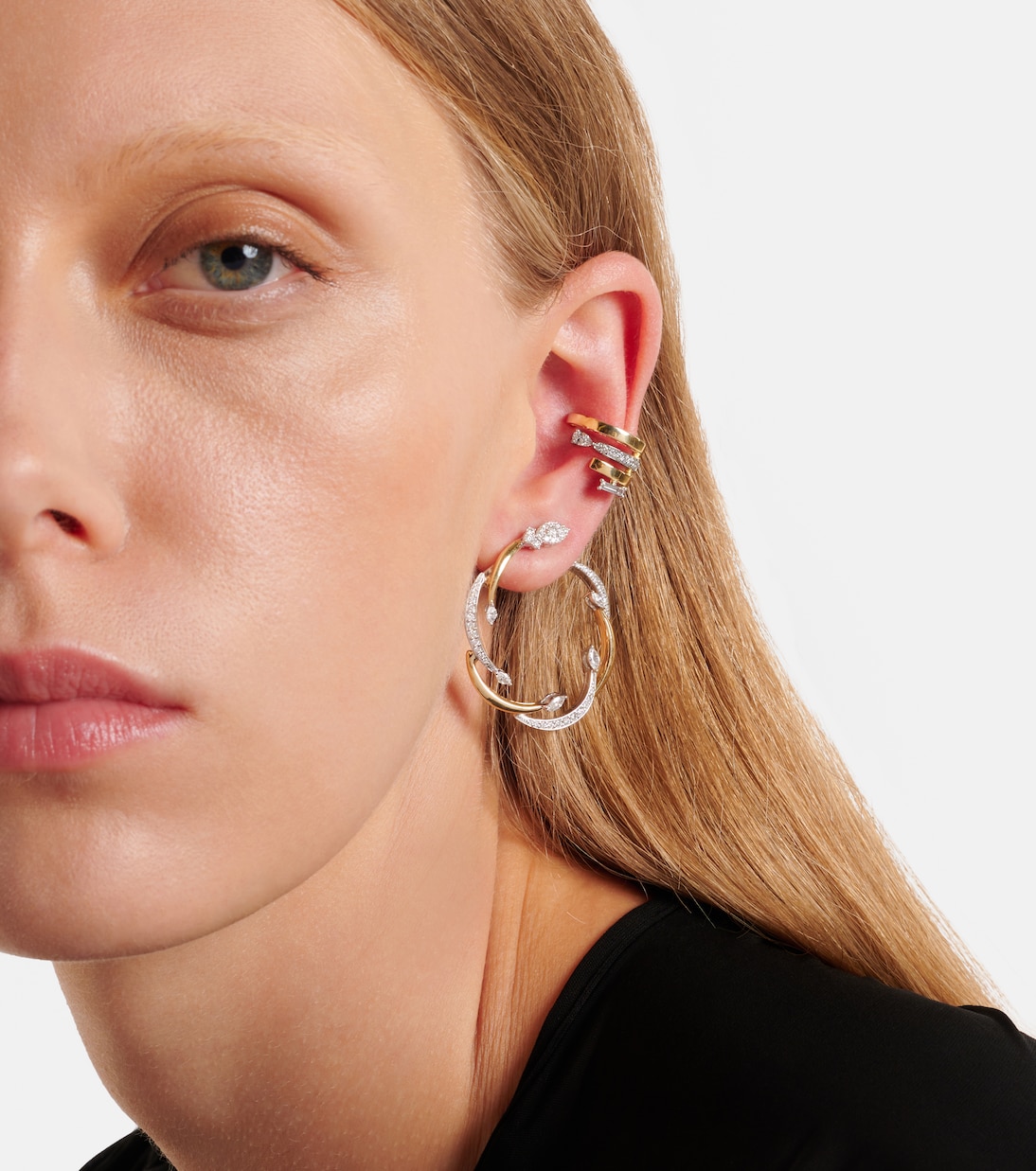 Boucle d'oreille unique Whisper Ear en or 18 ct et diamants | Yeprem