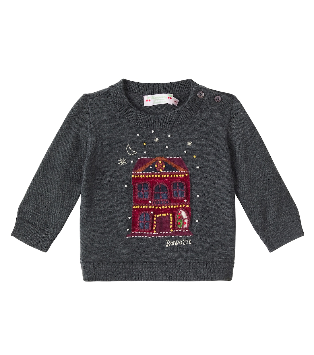 Bébé – Pull Almire brodé en laine | Bonpoint