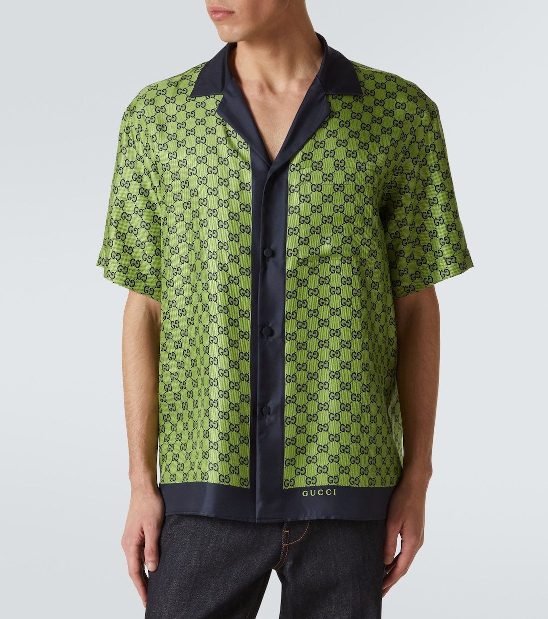 Camicia in seta GG  | Gucci