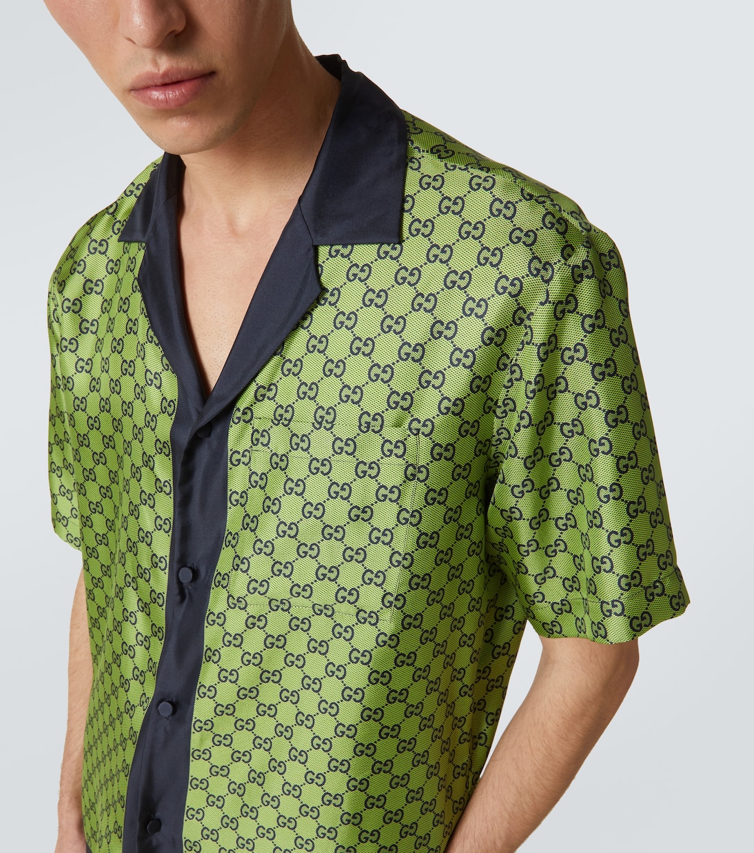 Camicia in seta GG  | Gucci
