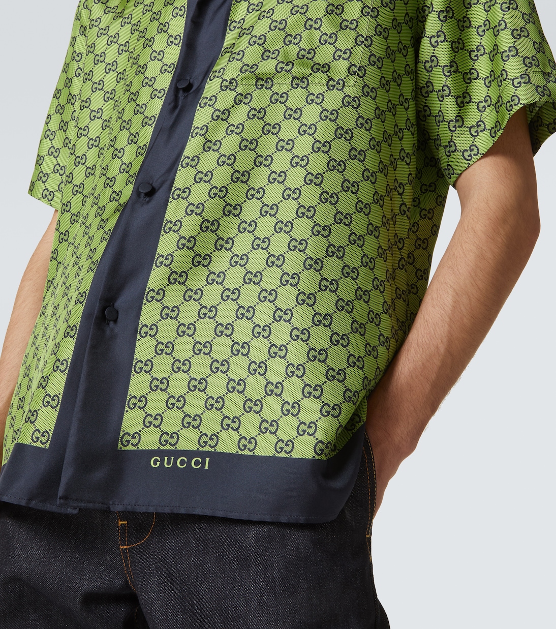 Camicia in seta GG  | Gucci