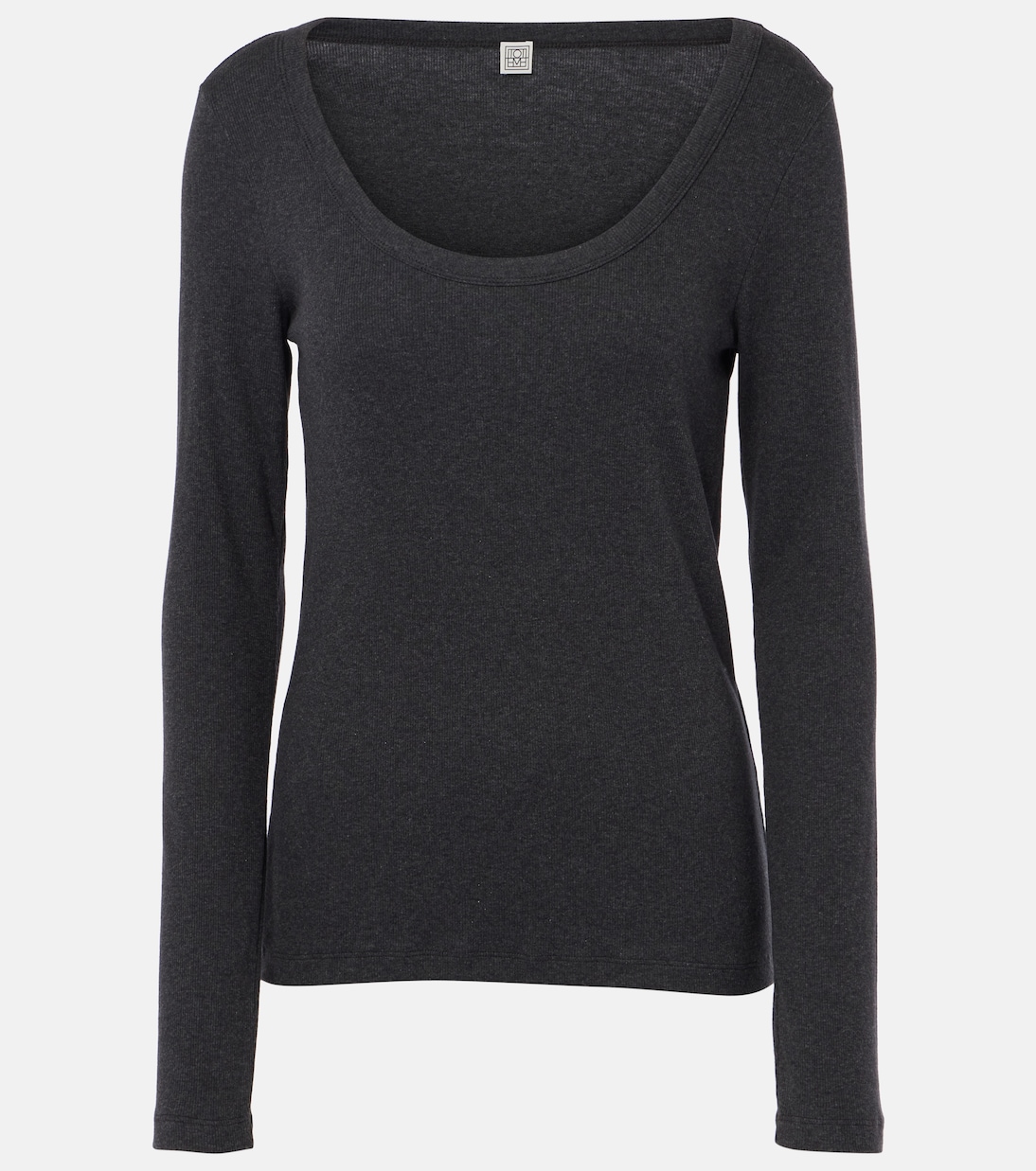 Top in jersey di misto cotone a coste | Toteme