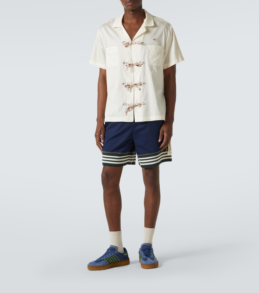 x Clot - Shorts in cotone con crochet | Adidas