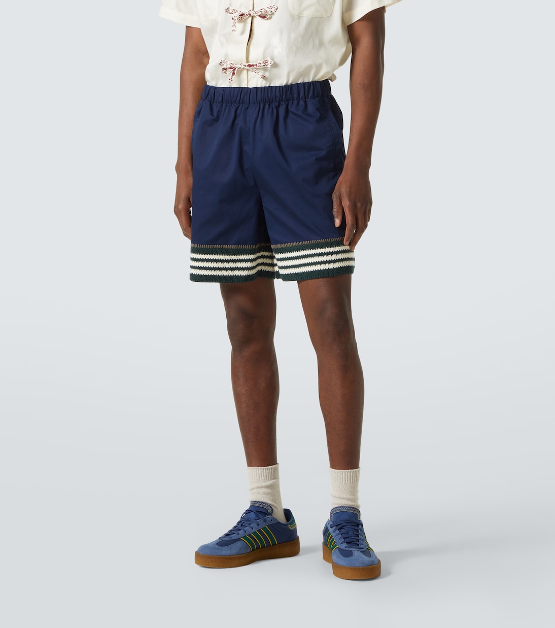 x Clot - Shorts in cotone con crochet | Adidas