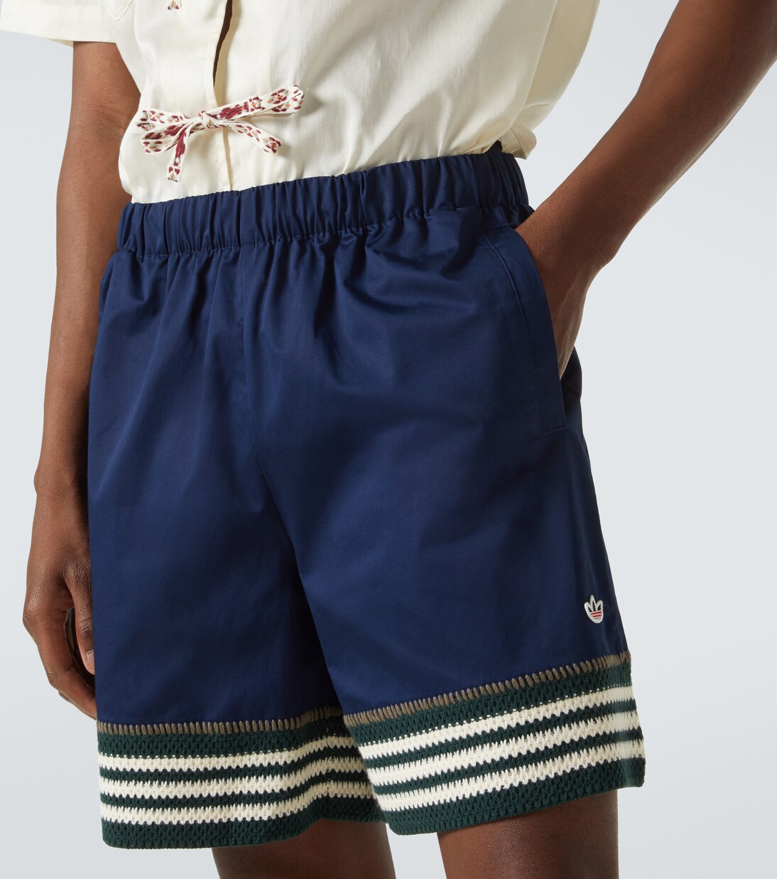 x Clot - Shorts in cotone con crochet | Adidas