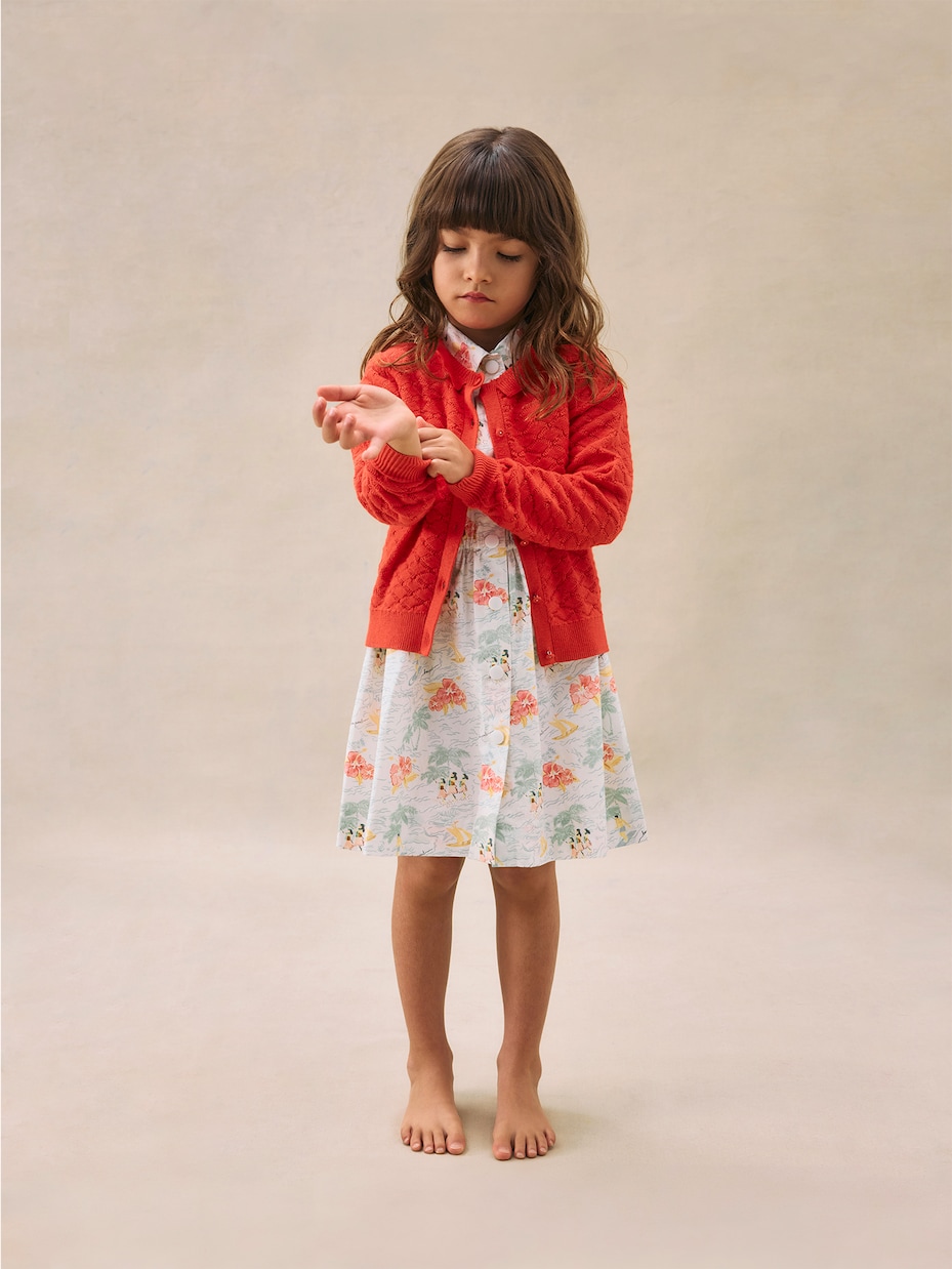 Cardigan Emy in misto cotone e lino | Bonpoint