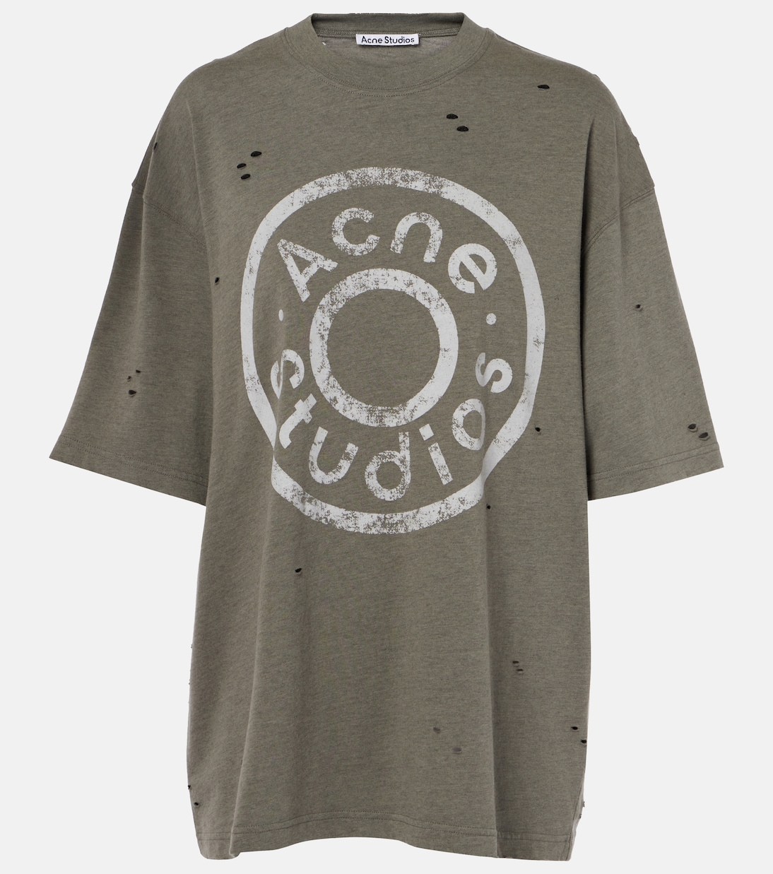 T-shirt in misto cotone con logo | Acne Studios
