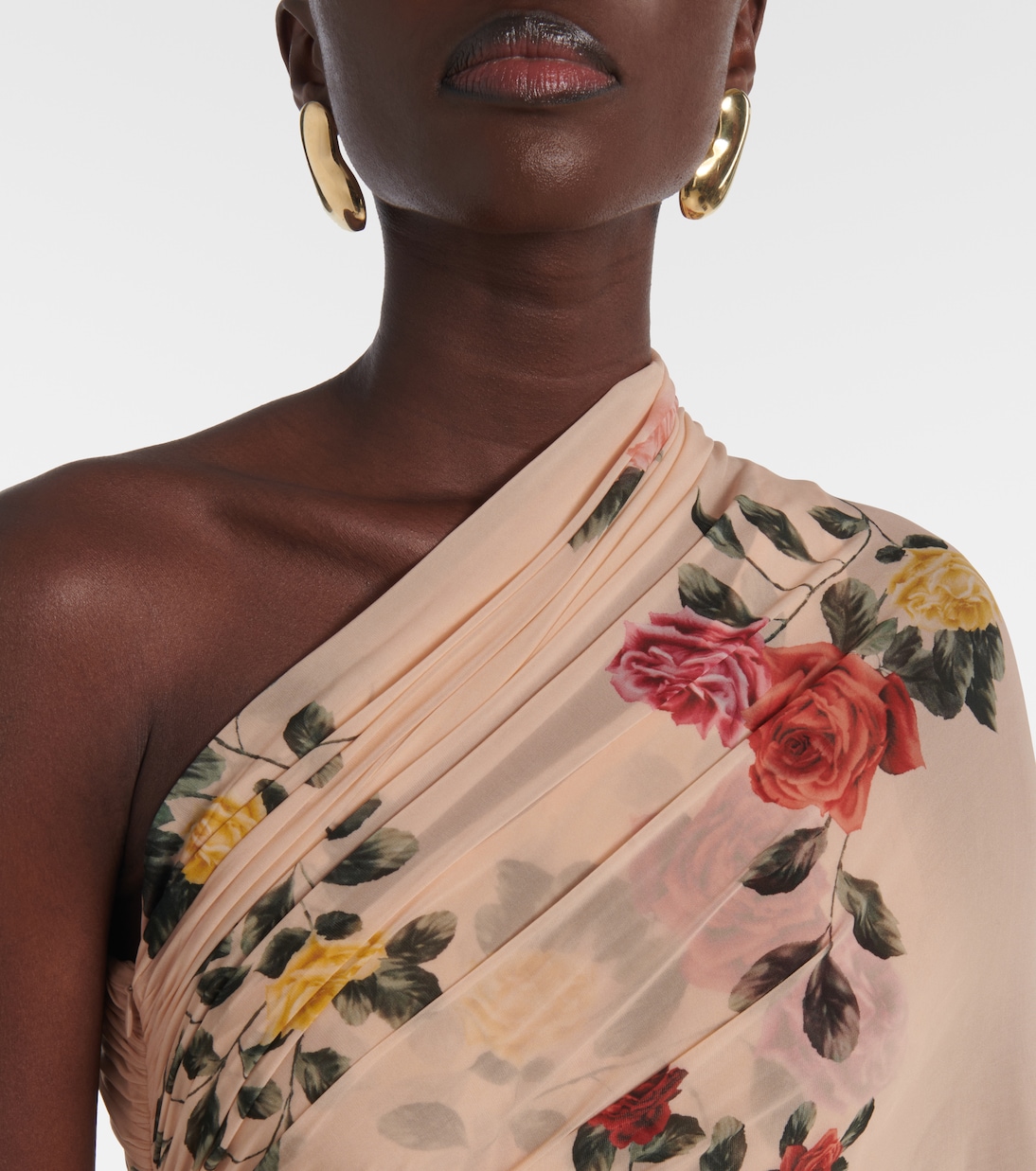 Robe midi asymétrique à fleurs | Magda Butrym