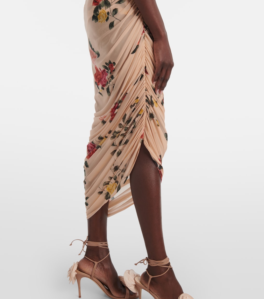 Robe midi asymétrique à fleurs | Magda Butrym