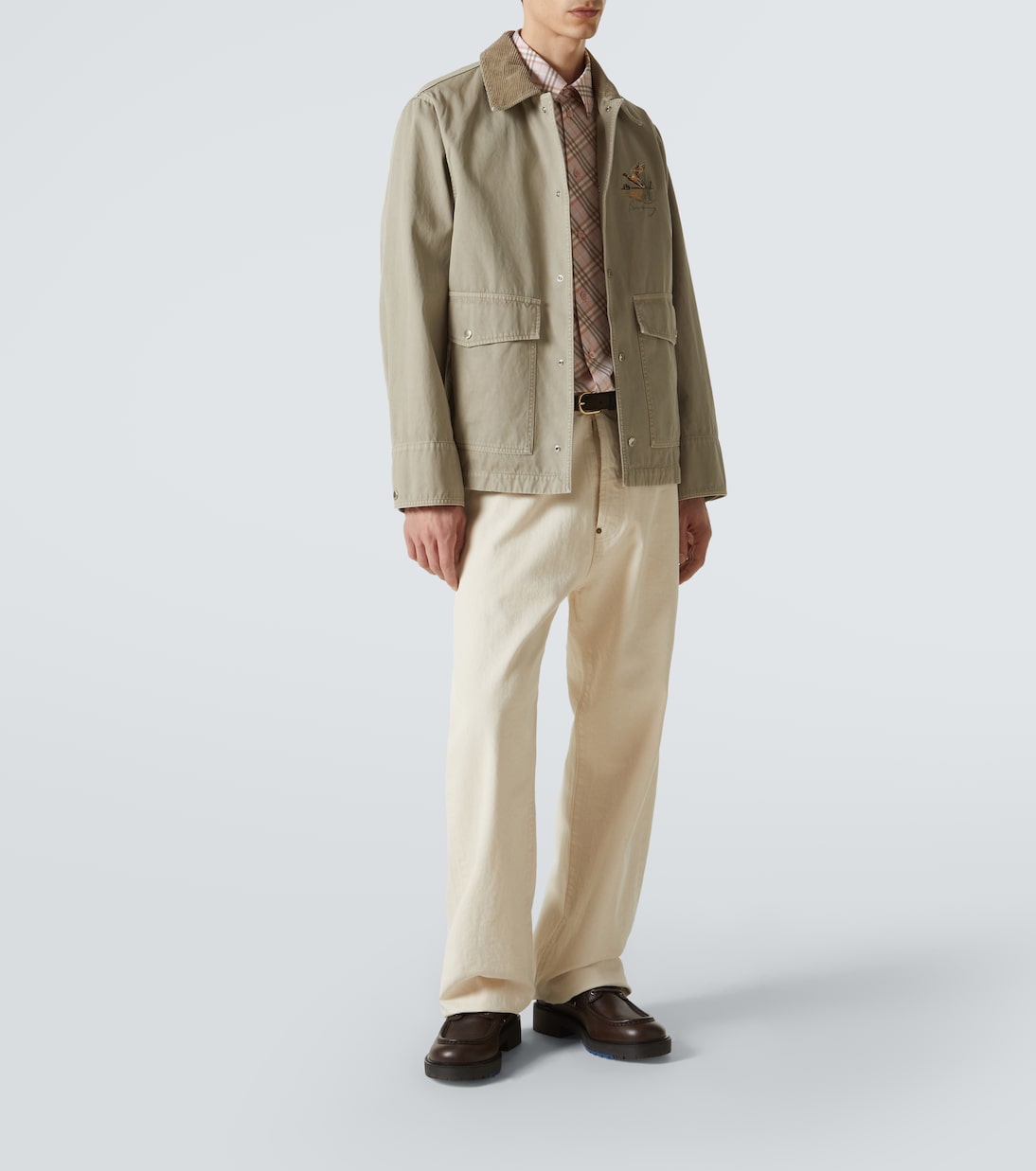 Giacca in twill di cotone con ricamo | Burberry