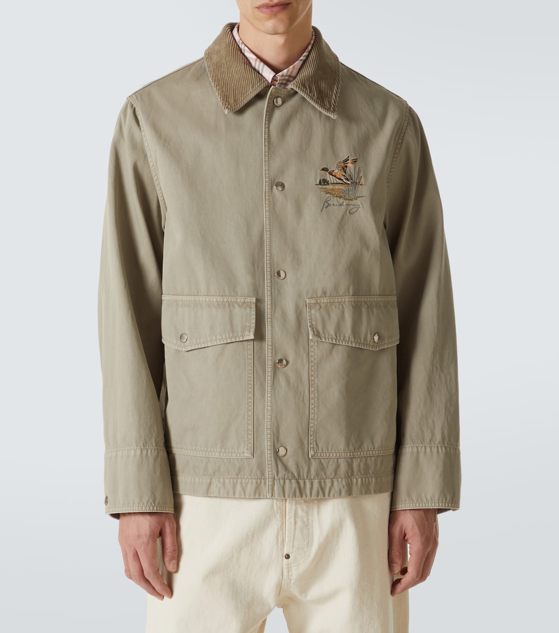 Giacca in twill di cotone con ricamo | Burberry