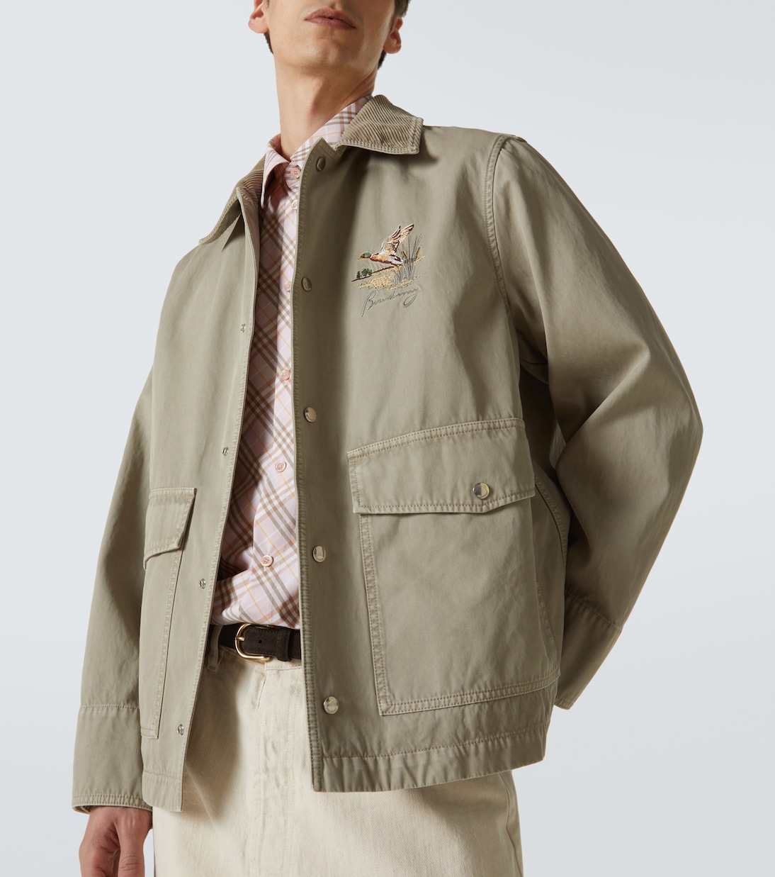 Giacca in twill di cotone con ricamo | Burberry