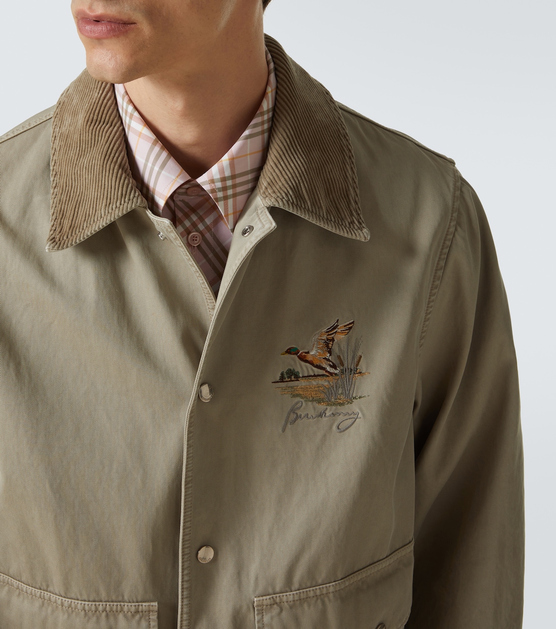 Giacca in twill di cotone con ricamo | Burberry