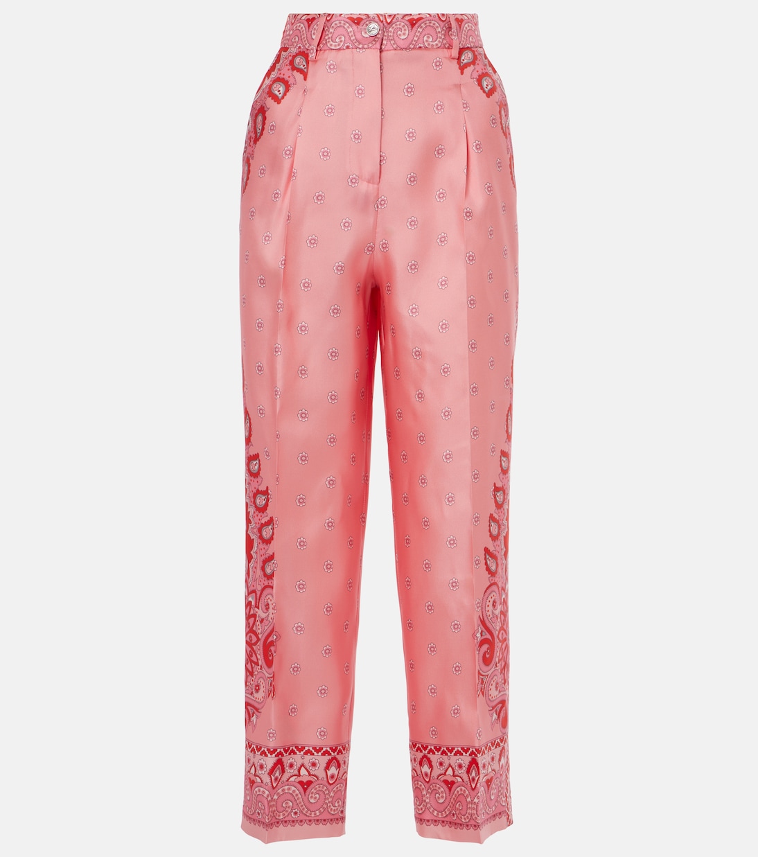 Pantalon droit en soie à motif cachemire | Etro