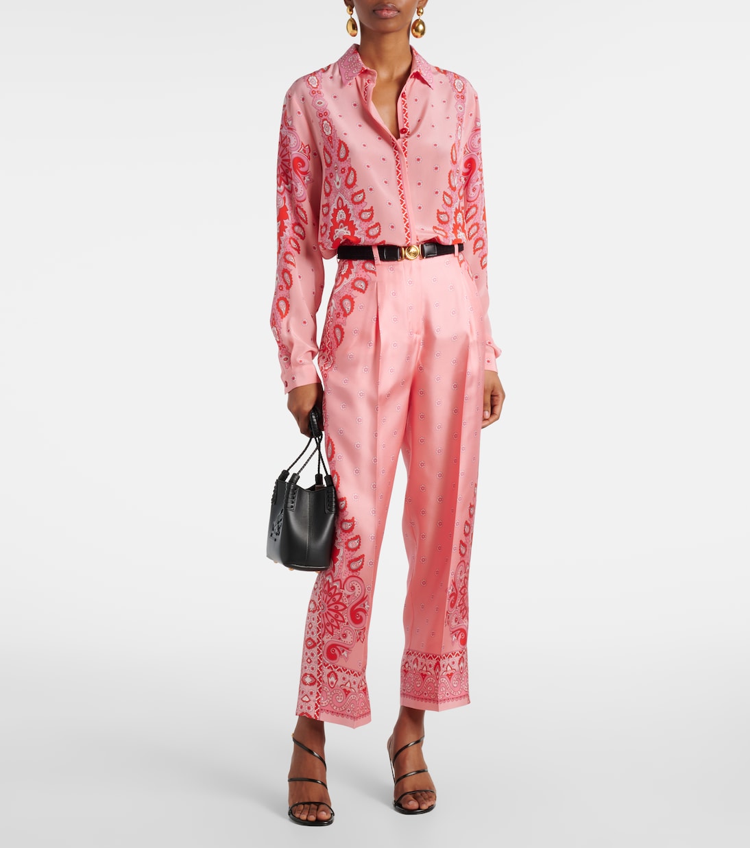 Pantalon droit en soie à motif cachemire | Etro