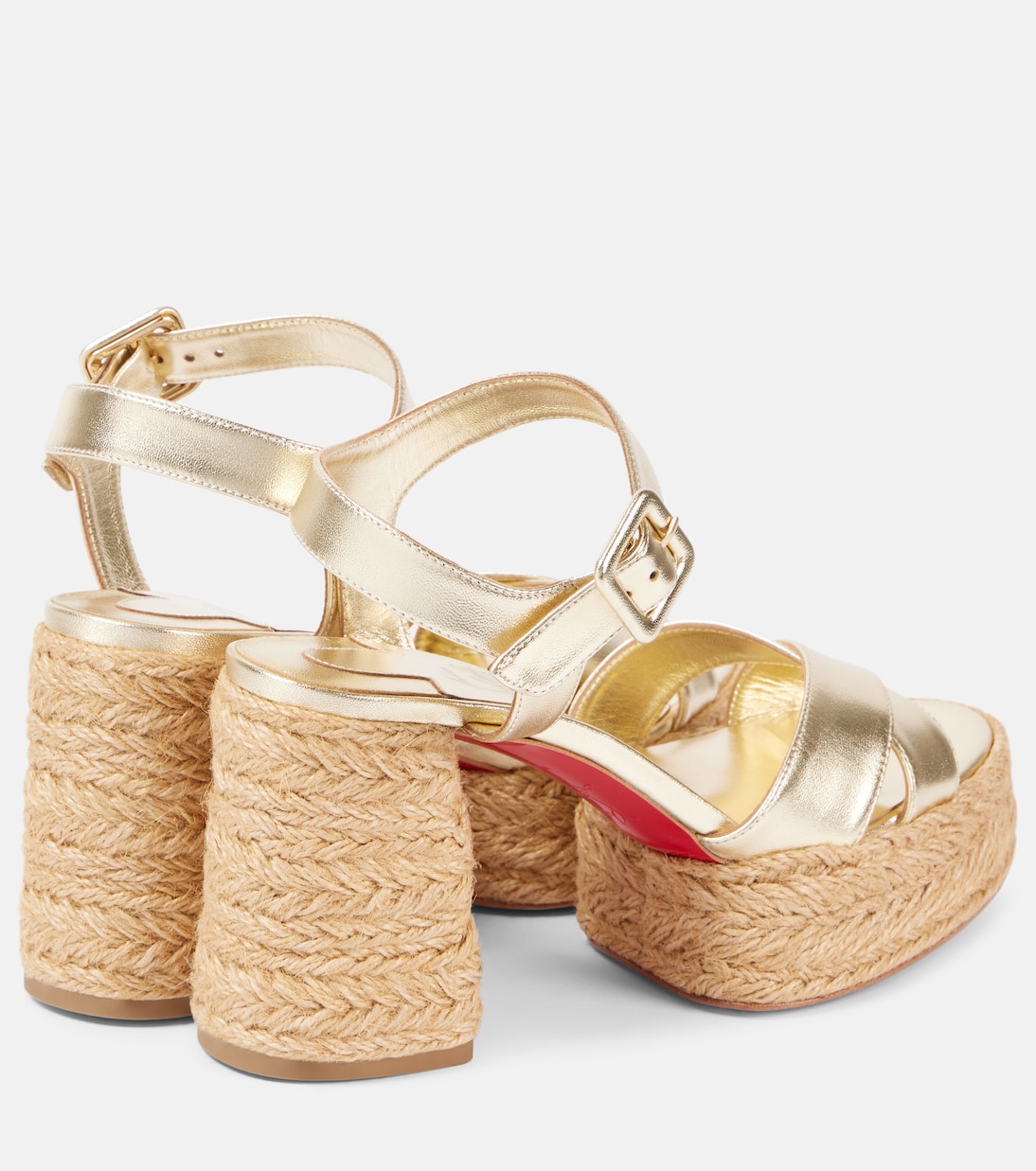 Scarpe con plateau Calakala 85 in pelle metallizzata di Christian Louboutin per giovani trendy