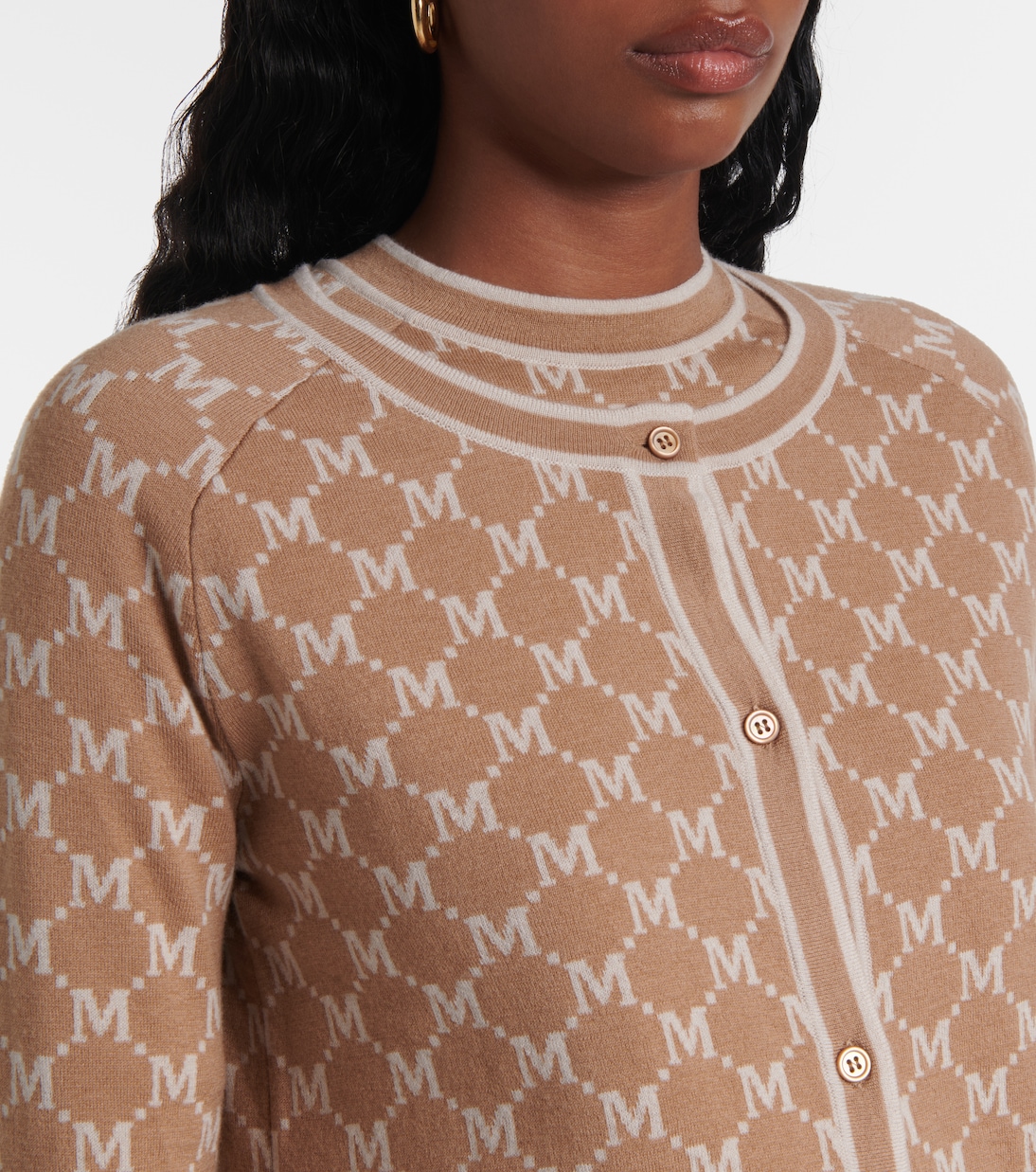 Tivoli intarsia wool and cashmere cardigan  | 'S Max Mara