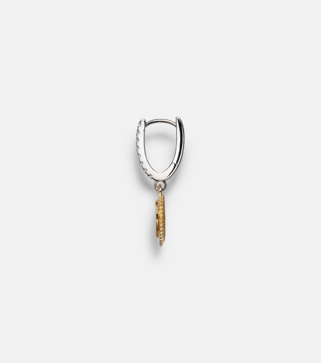 Boucle d'oreille unique Strength Mini en or 18 ct et diamants | FoundRae