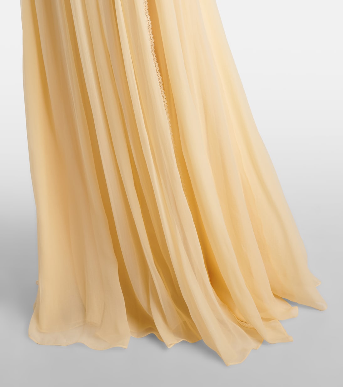 Pleated silk chiffon gown | McQueen