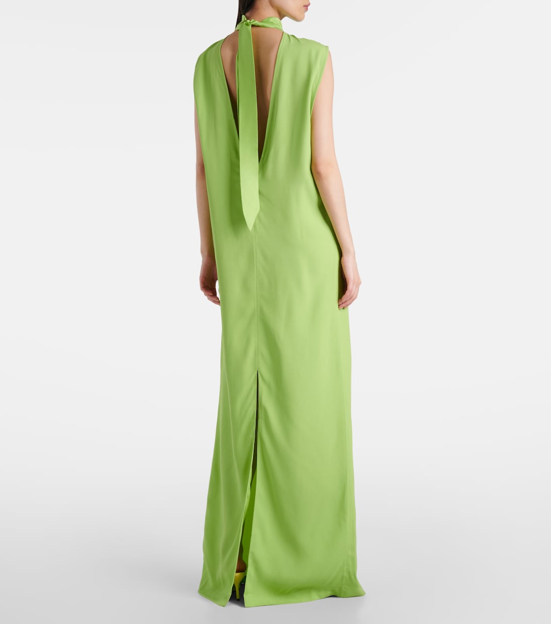 Vestido largo Miami de crepé cady | Taller Marmo