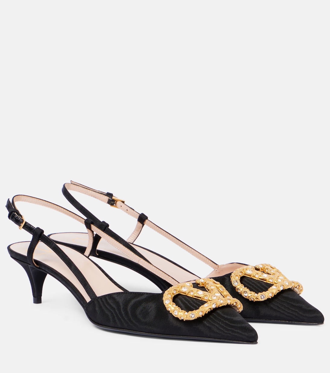 Escarpins VLogo Signature 40 en satin | Valentino Garavani