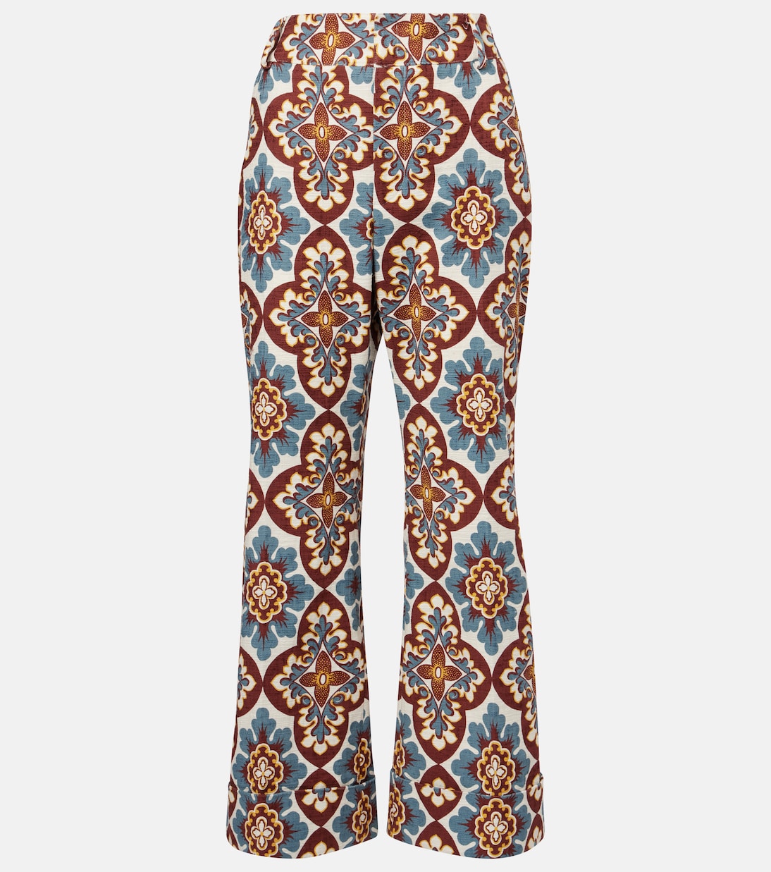Pantaloni flared Hendrix in cotone a vita alta | La DoubleJ
