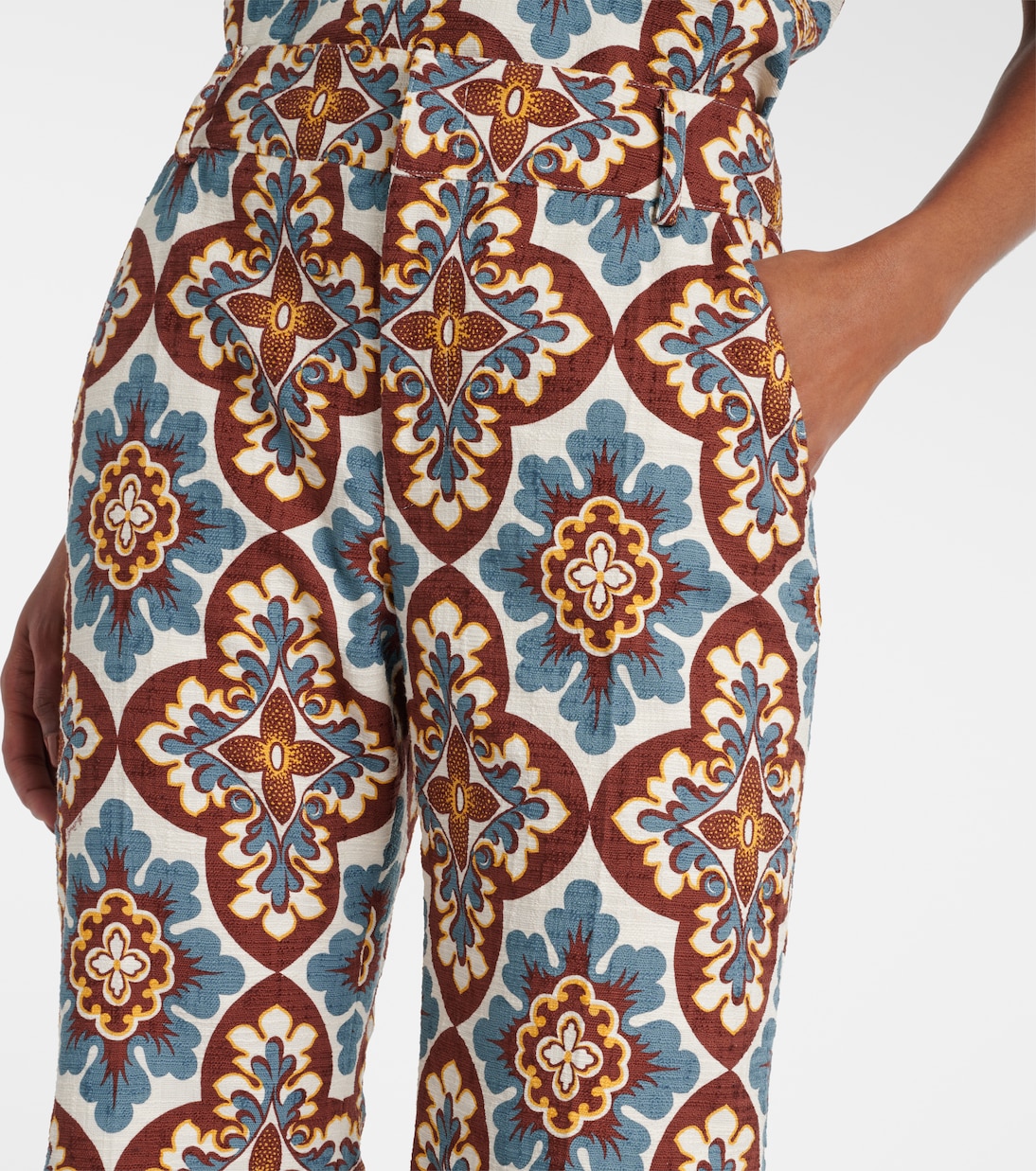 Pantaloni flared Hendrix in cotone a vita alta | La DoubleJ