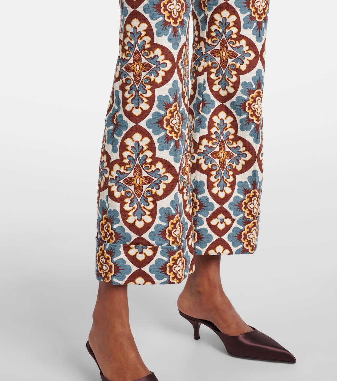 Pantaloni flared Hendrix in cotone a vita alta | La DoubleJ