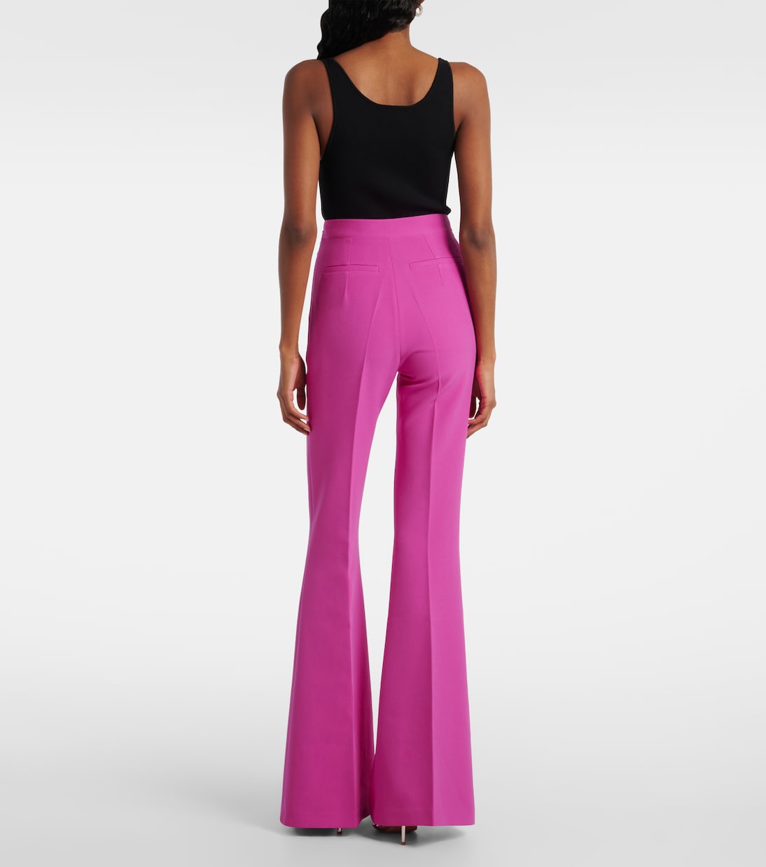 Pantaloni flared a vita alta | Safiyaa